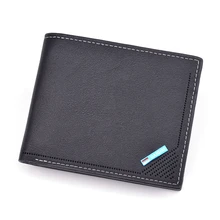 

New Men's Wallet Fashion Smooth Soft Leather Cross-section Multi-function Wallet Tide Short Men's Wallet High Quality