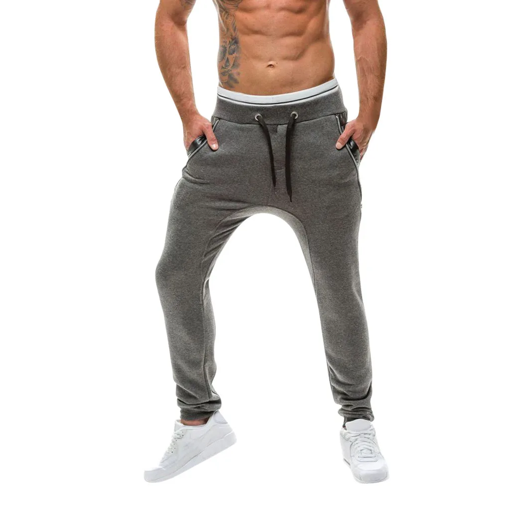 Vogue Jogger брюки мужские повседневные однотонные Свободные Лоскутные цветные спортивные брюки Pantalones Hombre мужские беговые брюки