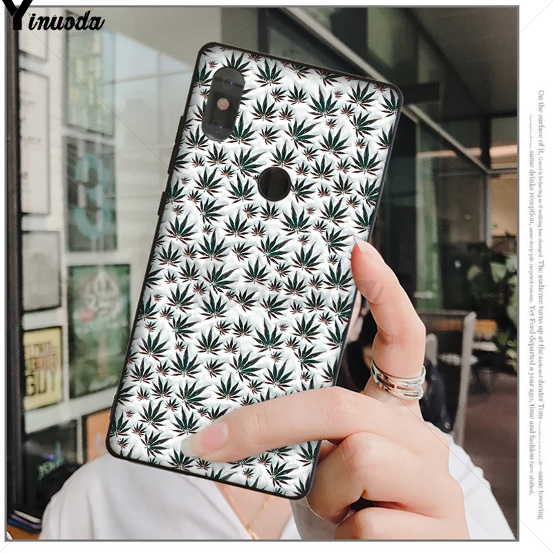 A9 Yinuoda Лист Каннабиса ТПУ черный чехол для телефона для Xiao mi Red mi 5 5Plus 7 K20 Note5 6A mi 6 mi x2 mi x2S - Цвет: A9