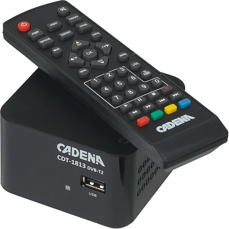 Ресивер DVB T2 CADENA CDT 1813 черный (046/91/00049597)|TV-тюнеры| |