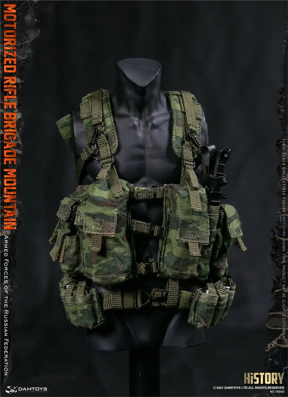 

1/6 DAMTOYS DAM 78083 Motorized Rifle Brigade Mountain Armed Forces Of The Russian Federation Hanging Chest Vest For Doll