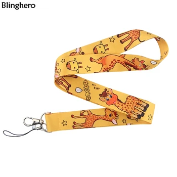 

Blinghero Cartoon Giraffe Lanyard for Phone Keys Cute Whistle Lanyard Strap ID Badge Holder Fashion Gifts for Family ZC0219