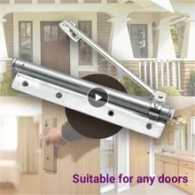 Fermoirs de porte automatiques charnière fermeture automatique pièces assorties caché matériel de porte bouchon de porte plus proche ressort évalué au feu réglable(China)