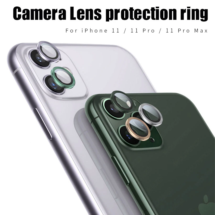 2 в 1 для iPhone 11 Pro Max задняя защита для экрана камеры закаленное стекло для iPhone 11 металлический объектив кольцо чехол Защита