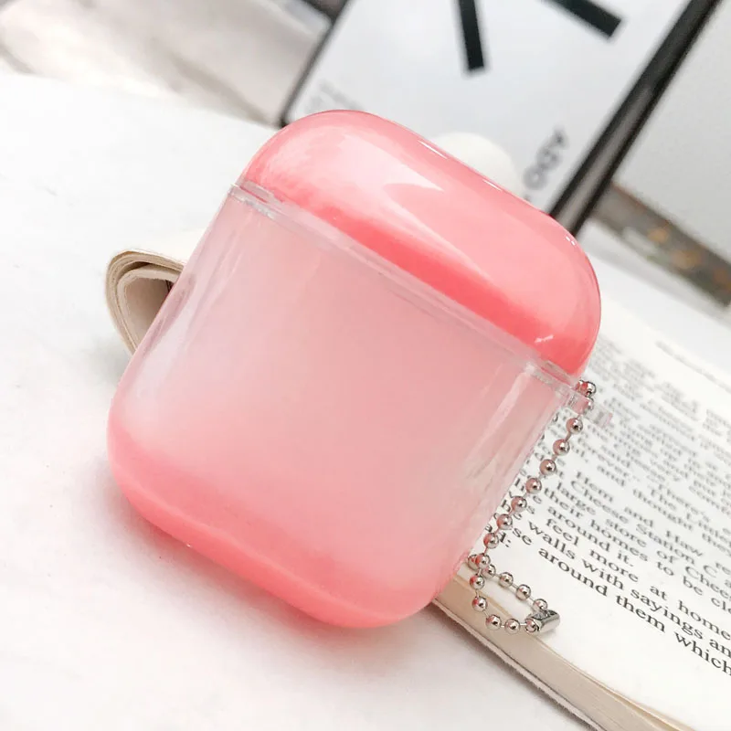 Orange EKONEDA светящийся жидкий Блестящий Защитный чехол для Airpods прозрачный цвет чехол для Airpods - Цвет: Orange