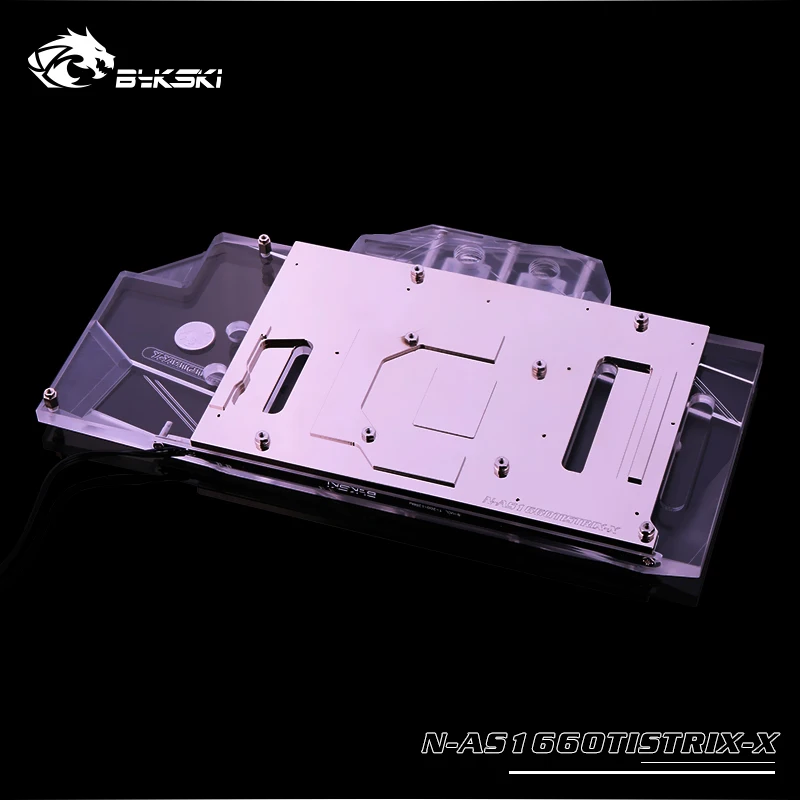 Bykski N-AS1660TISTRIX-X GPU водяного охлаждения блок для ASUS ROG strix RTX1660TI O6G