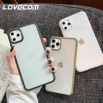 

LOVECOM Shockproof Armor Candy Solid Color Phone Case For iPhone 11 Pro Max XR XS Max 6 6S 7 8 Plus X Soft Acrylic Back Cover