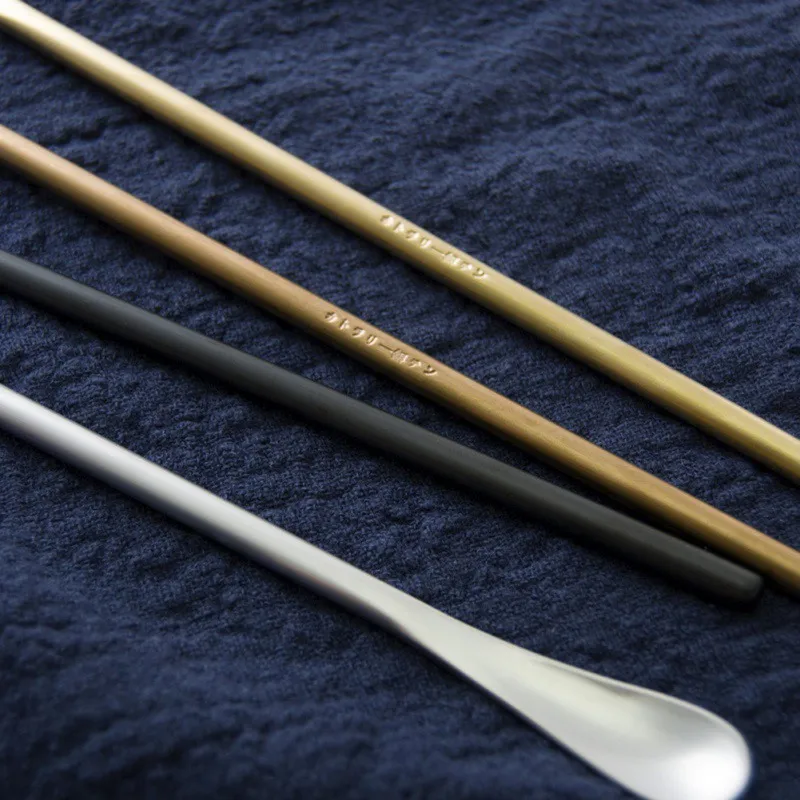 Японский стиль, кофейная палочка, 304 нержавеющая сталь, зеркальная кофейная ложка, длинная ручка/короткая ручка, десертная ложка, новинка MN