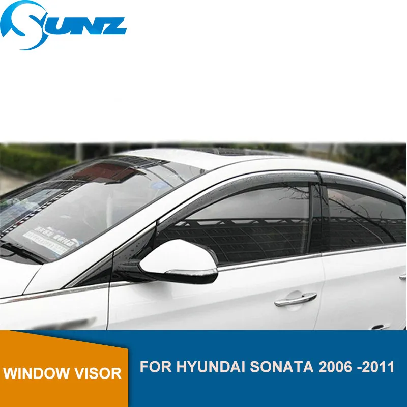 Дефлектор бокового окна для HYUNDAI SONATA 2006 2007 2008 2009 2010 Winodow козырек Vent Оттенки Защита от солнца дождь дефлектор гвардии SUNZ