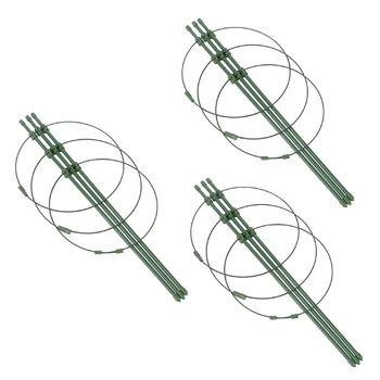 

Plant Support Cages 18 Inches Plant Cages with 3 Adjustable Rings, Pack of 3 Climbing Plant Support Cage