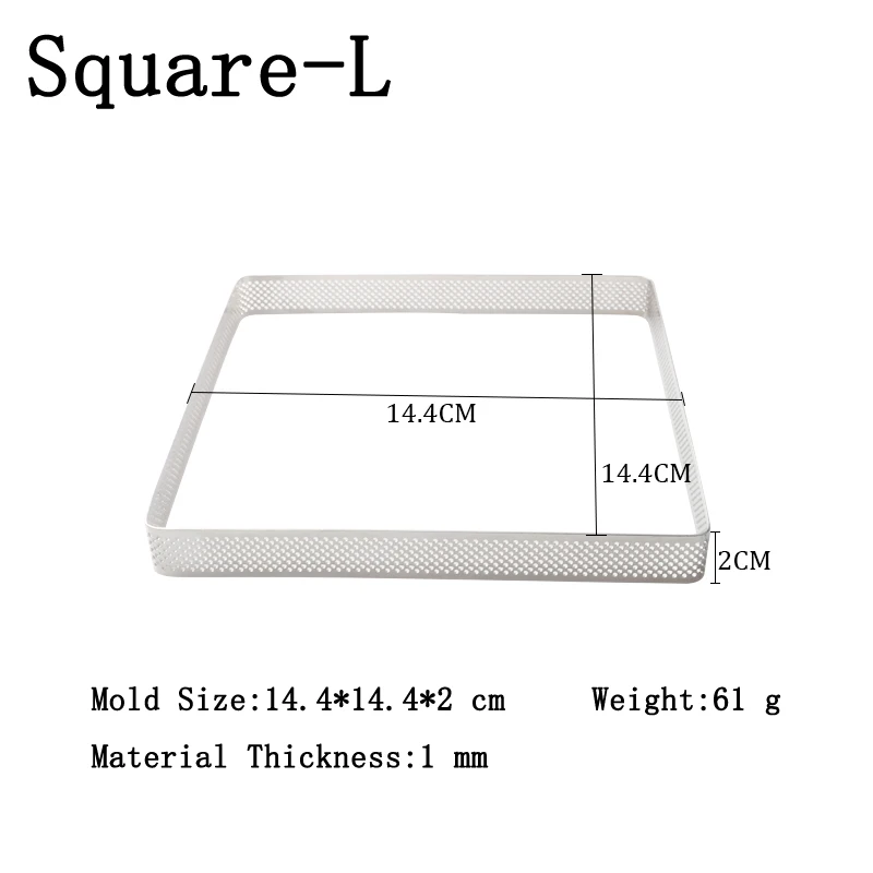 Квадратное кольцо для пирога из нержавеющей стали, форма для пирога, сделай сам, французский фруктовый крем, формочка для десерта, пиццы, сыра, мусса, форма для пирога, инструменты для выпечки