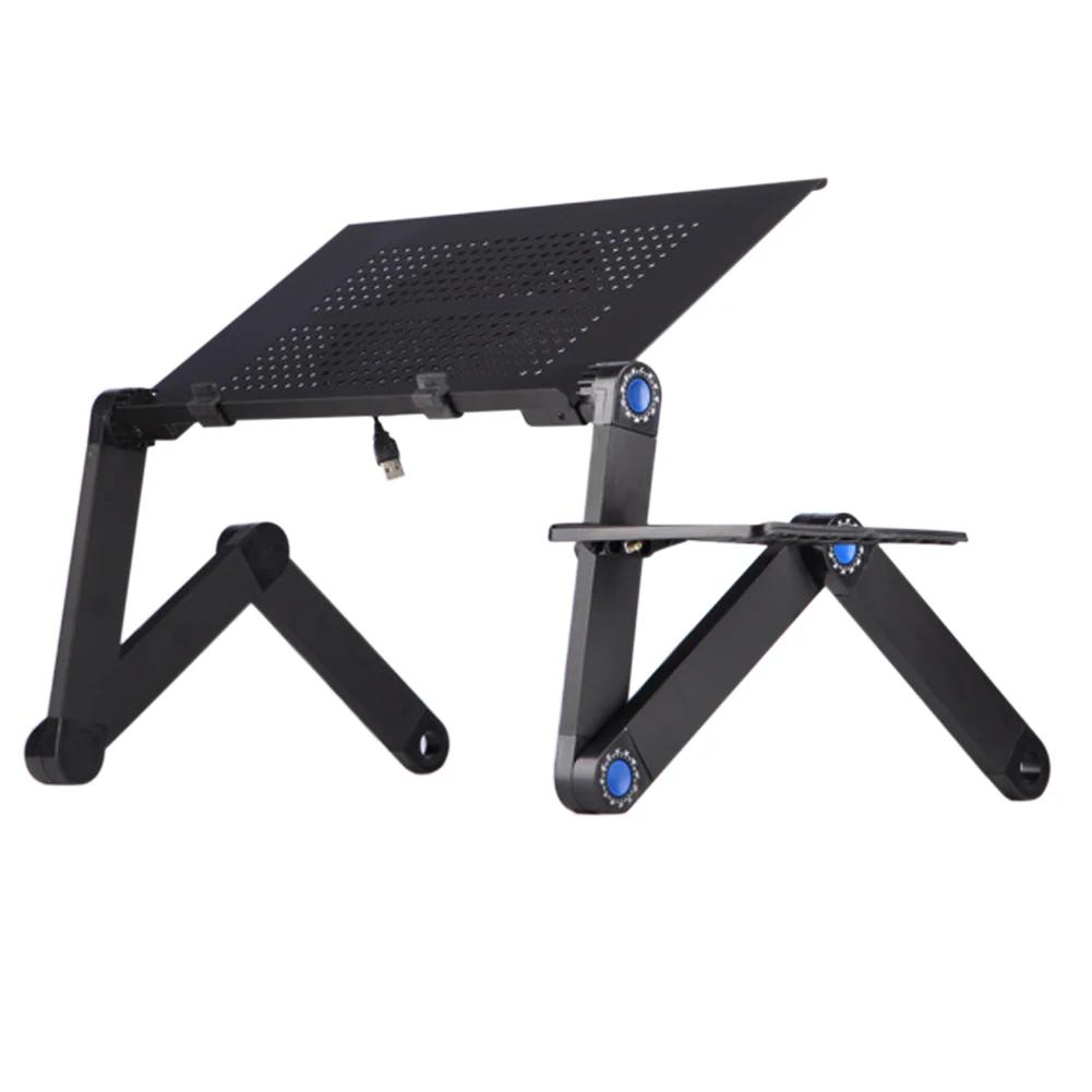 

Adjustable Laptop Stand Desk Lazy Table Folding Lifting Aluminum Alloy Cooling Bracket Portable Laptop With Mouse Pad Folding Ta