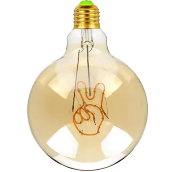 

TIANFAN Edison Bulbs Vintage Light Bulb Alphabet Guesture Victory G125 Led Filament 4W 110V 220V E27 Hanging Light Bulb