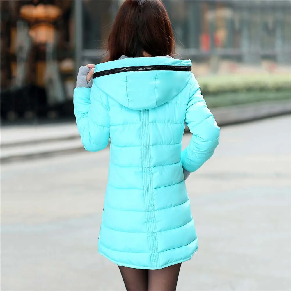 JAYCOSIN, Женское зимнее теплое пальто с капюшоном размера плюс, карамельный цвет, хлопковая стеганая куртка, длинная парка, jaqueta feminina L501012
