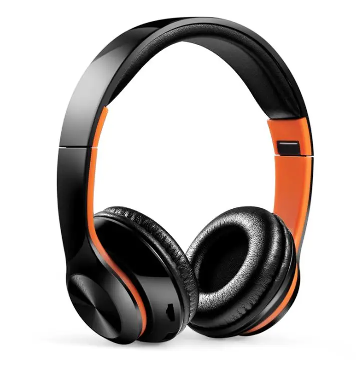 Black Orange HiFi стерео TWS Bluetooth наушники беспроводные наушники музыкальная игровая гарнитура FM с микрофоном Поддержка sd-карты для xiaomi iphone ipad - Цвет: Black Orange