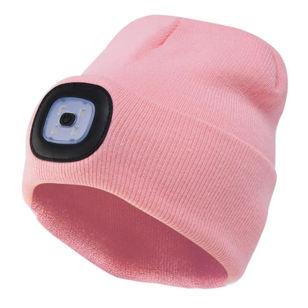 LED Light Hat USB Rechargeable Flashlight Cap LED Beanies Knit Hat Warm Flashlight Hat Hunting,Camping,Jogging,Fishing Cycling 