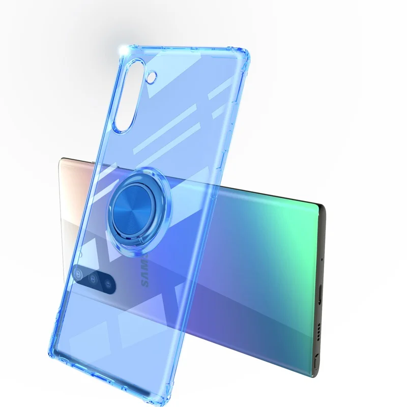 Чехол для samsung Galaxy Note 10 Чехол ударопрочный прозрачный Стенд для колец на палец Магнитный чехол для Galaxy Note 10 Plus 5G чехол