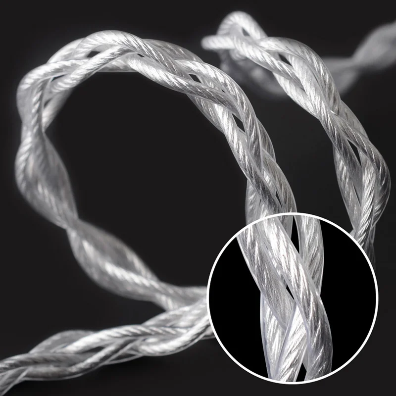 NICEHCK WhiteCrane 4 Cores Silver Plated Furukawa