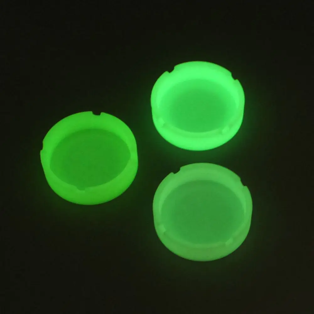 

1pc Luminous Silicone Ashtray Premium Rubber High Temperature Heat Resistant Anti-fall Round Design Ashtray Cigarette accessorie
