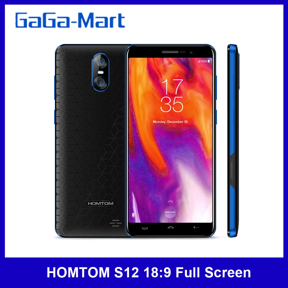 HOMTOM S12 полноэкранный мобильный телефон 1 ГБ ОЗУ 8 Гб ПЗУ 5 0 дюйма Android 6 четырехъядерный 8MP 2MP задняя двойная