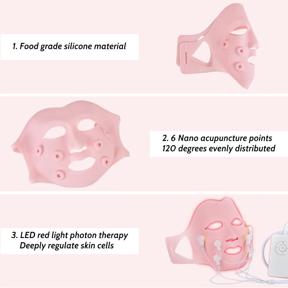EMS Microcurrent Face Lift Machine Red Light Therapy Facial Masaj Anti-îmbătrânire Rid Coreean Skincare Hidratare LED Masca Frumusețe_voghion.com