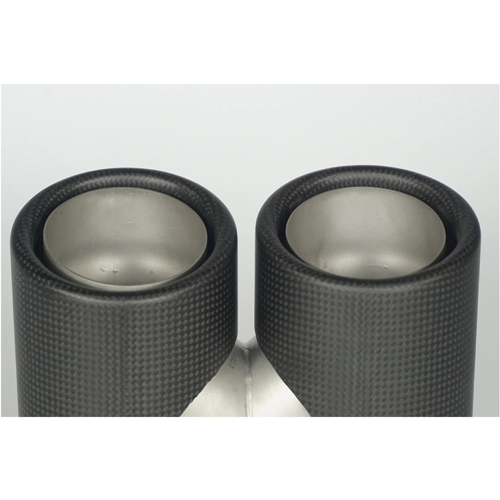 Short Y-shaped 2x89mm Double-Out Carbon Fiber Tail Throat Suitable for 2017 Lexus IS300 Automobile Modified Exhaust Pipe