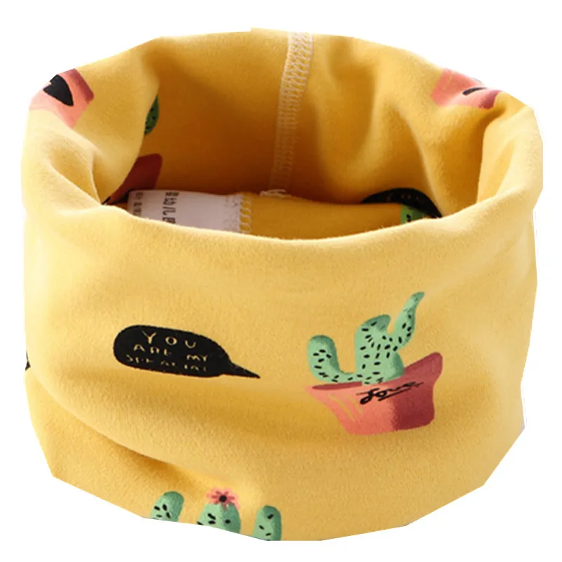 yellow plant LIHFSI/Новинка года, весенне-осенний Детский шарф 40*20 см, детский хлопковый шарф для девочек и мальчиков, круглый шарф детский воротник, детский шейный шарф - Цвет: yellow plant