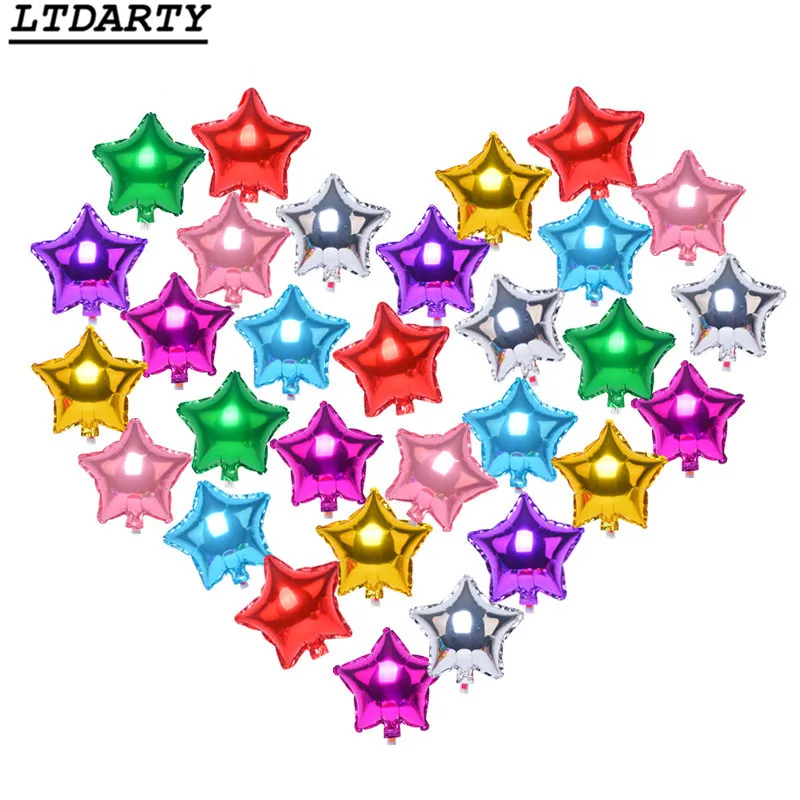 Foil Birthday Balloons Party Supplies Inflatable Balloons Aluminum Foil Balloon Balloon Decorations Balloon Decoration Kit Balloon Accessories Foil Balloons 50pcs/30pcs/20pcs 5inch Small Cute Star-shaped Foil Balloon Wedding Decoration Birthday Party Baby Shower Balloon Decoration Toy