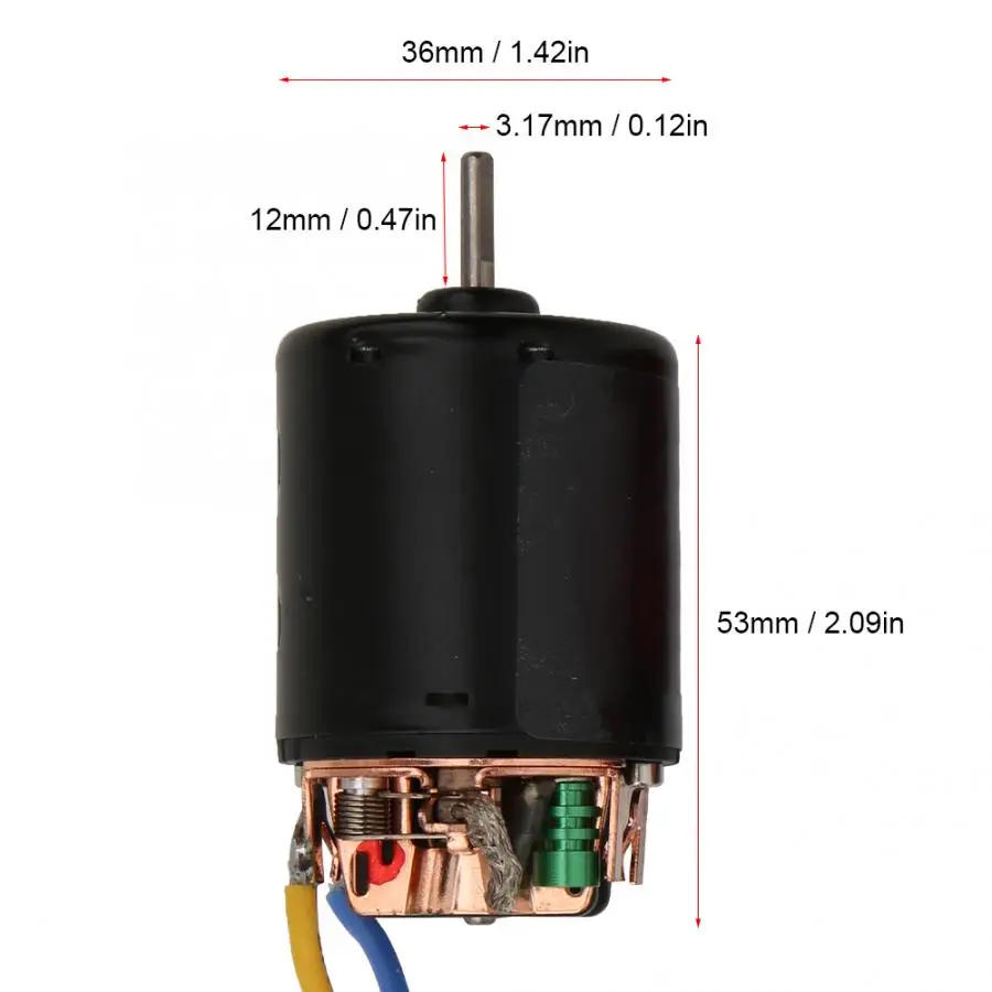 

Hot 540 Waterproof Brushed Motor with Center Gearbox Assembly for 1/10 SCX10 RC 4WD D90 Crawler Car Accessory