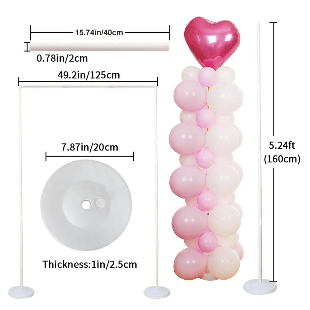 1 Set Arco di palloncini a forma di cuore, Struttura ad arco dorata da