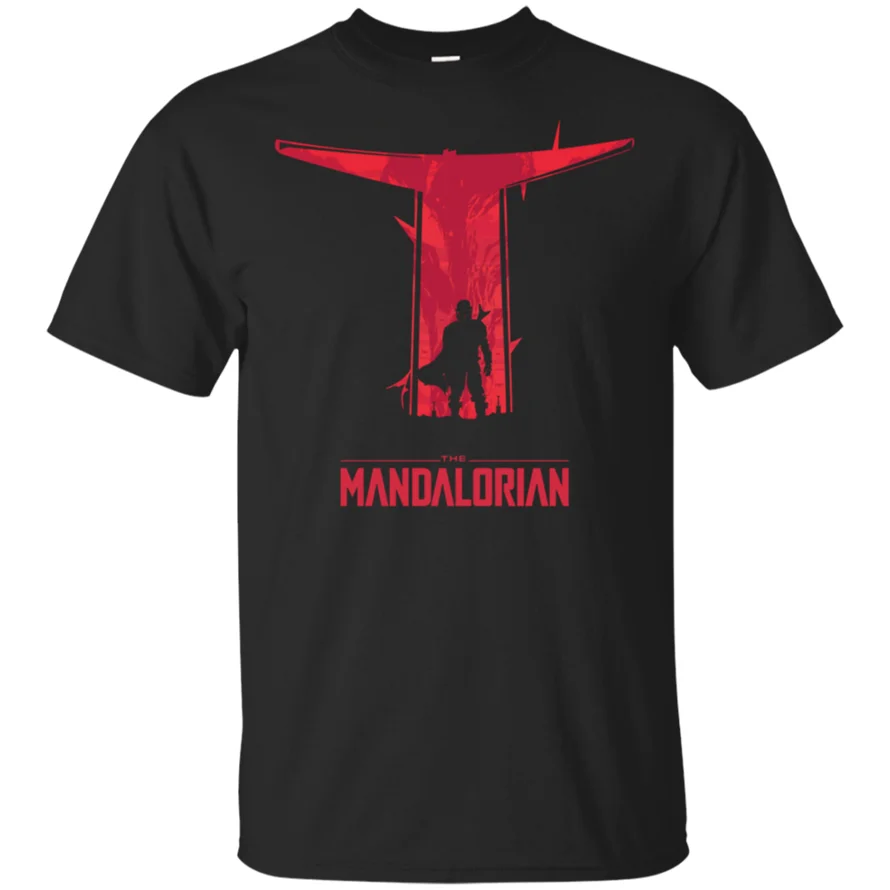 The Mandalorian Star Wars черная футболка M-Xxxl подарок забавная новый модный дизайн | Мужская