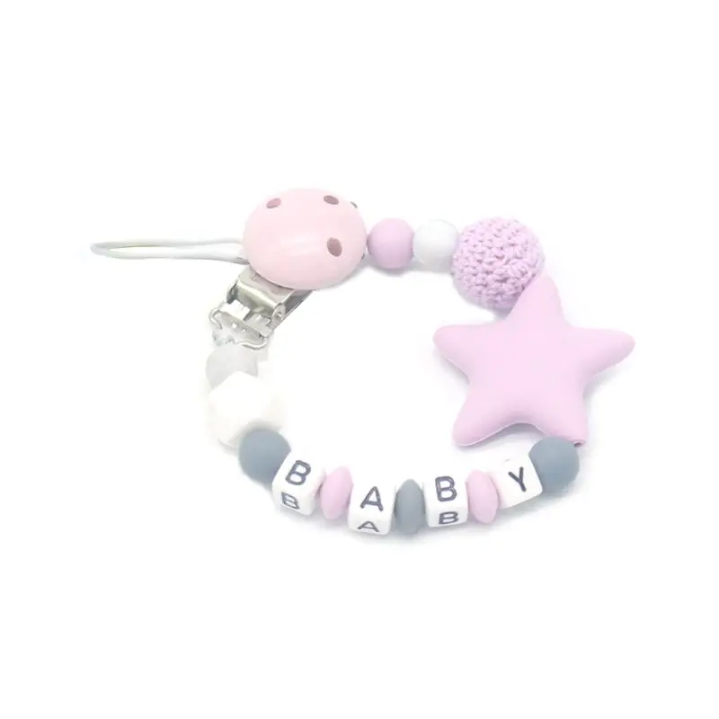 Anti-mute Silicone Pacifier Clip Chain with Baby Products