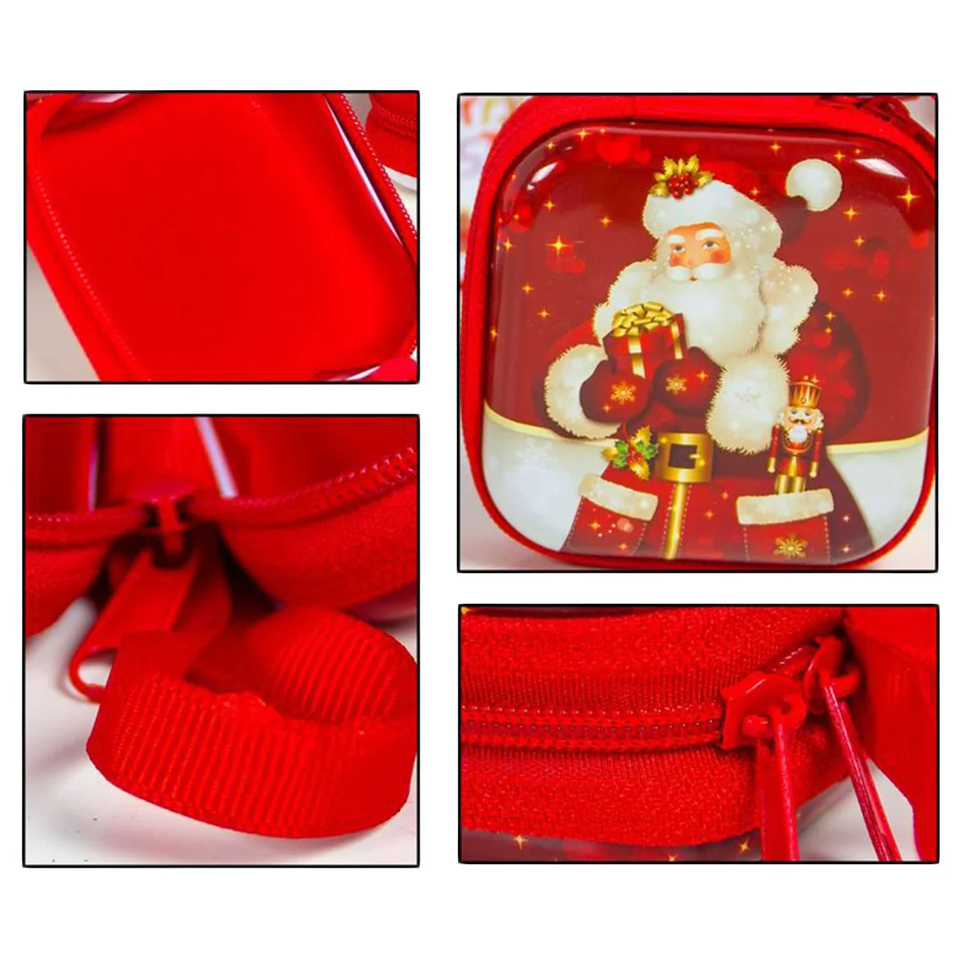 Мультяшная милая сумка для монет веселая Рождественская Фигурка Санта Снеговик Лось Дети Девочка конфеты бумажник для денег кошелек сумка для хранения наушников сумка