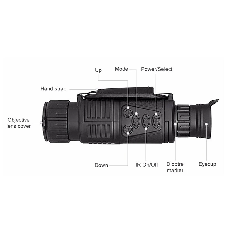 5X40 цифровой инфракрасный прицел ночного видения для охотничьего телескопа большой дальности с камерой съемки фото записи видео(США штекер