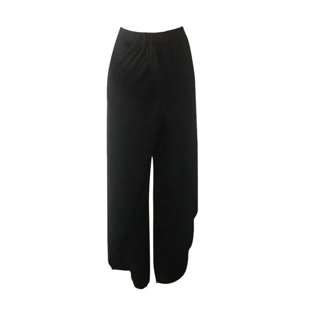 Women Loose Wide Leg Yoga Pants Elastic Waist Comfortable High Split Flowy Layered Fitness Sports Stretch Workout Trousers | Спорт и