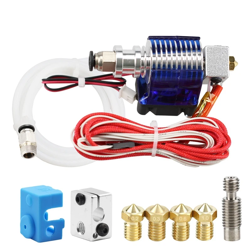 

3D Printer J-Head With Single Cooling Fan For 3.0Mm 3D V6 Bowden Filament Wade Extruder 0.2Mm/0.3Mm/0.4Mm Nozzle