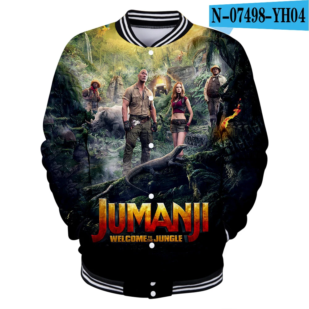 Дизайн, бейсбольная форма Jumanji, Осенние повседневные бейсбольные куртки Harajuku Jumanji размера плюс для мужчин, уличная одежда - Цвет: B