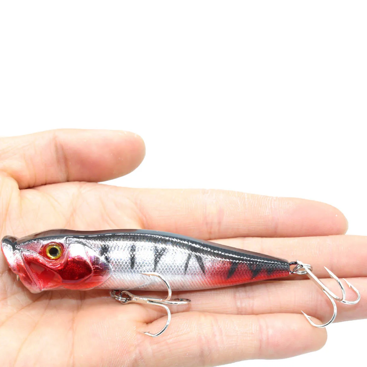 10 см 14 г искусственные рыболовные приманки Картеры с крючками Topwater Baits Bass Minnow Popper