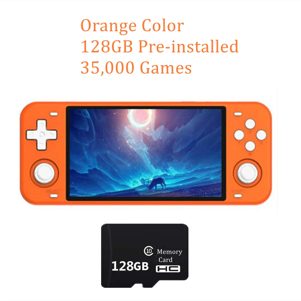 Best IPS 5 inch screen RGB10 MAX Retro Handheld Portable Game Console 64G 128G 20000 games Quad Core support bluetooth wifi 