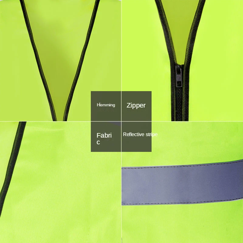 Reflective Vest Reflective Vest for Vehicle Traffic Safety Protective Clothing for Car Construction Driver Fluorescent Vest