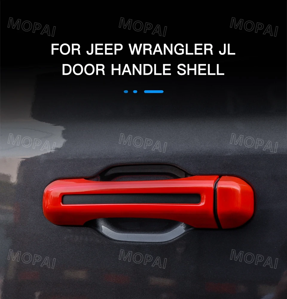Автомобильные наклейки MOAPI для Jeep Wrangler JL, автомобильная боковая задняя дверная ручка, декоративная крышка, аксессуары для Jeep Wrangler JL