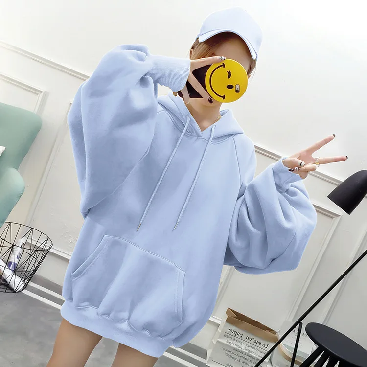 Kpop Blackpink Lisa Новые Осенние теплые толстовки женские корейские уличные бархатные толстовки с капюшоном женские однотонные Топы