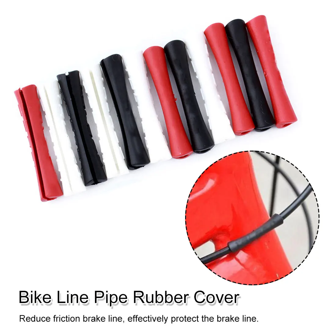 

4 PCS Bicycle Brake Wire Cover Bicycle Derailleur Protective Rubber Sleeve Pipe Shift Cover Bikes Accessory bike brake line pipe