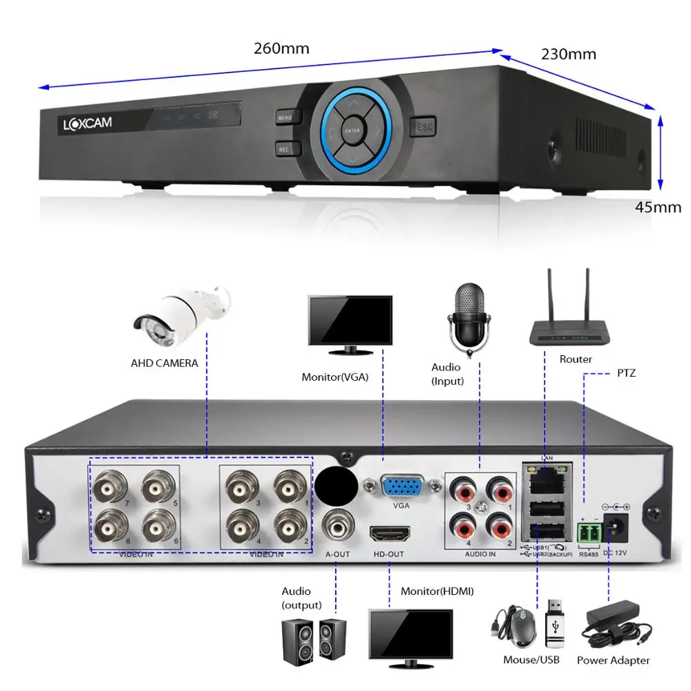 LOXCAM H.265+ 8CH 4K Ultra HD CCTV камера системы 8MP наружная IP66 Камера Безопасности ИК ночного видения камера видеонаблюдения комплект