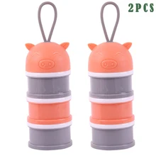 В упаковке 2 удобных 3 слоя коробка для сухого молока Портативный отсеков контейнер NSV775