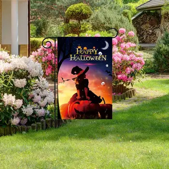

2020 New Arrival Happy Halloween Garden Flags Double Sided Outdoor Holidays Decorative Lawn Yard Flags Decorations