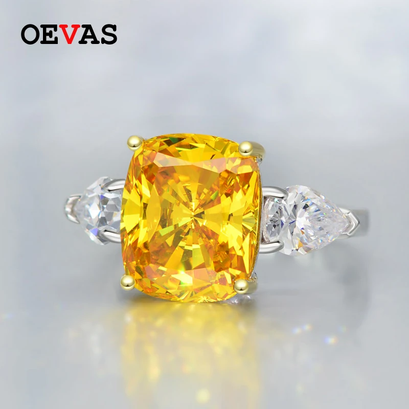 OEVAS Роскошные 100% Серебро 925 пробы 10*12 мм цитрин драгоценный камень свадебное