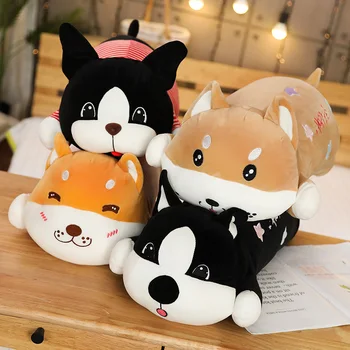 

Plush Animal Shiba Creative Stuffed Long Soft Toys Kawaii Corgi Chai Dog Nap Sleeping Pillow Stuffed Cartoon Pillow Gift for Kid