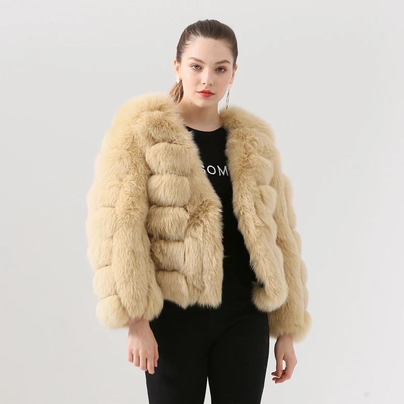 yellow QIUCHEN PJ19024 Новое поступление натуральный Лисий Мех Женское зимнее короткое пальто толстый лисий мех высокого качества лисий мех - Цвет: yellow