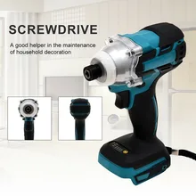 

18v Cordless Electric Brushless Impact Wrench With LED Light 320Nm Screwdriver Power Tool Rechargeable Drill Driver For Mak